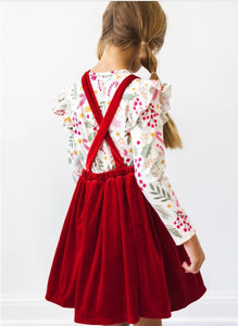 Velvet Pinafore Dress